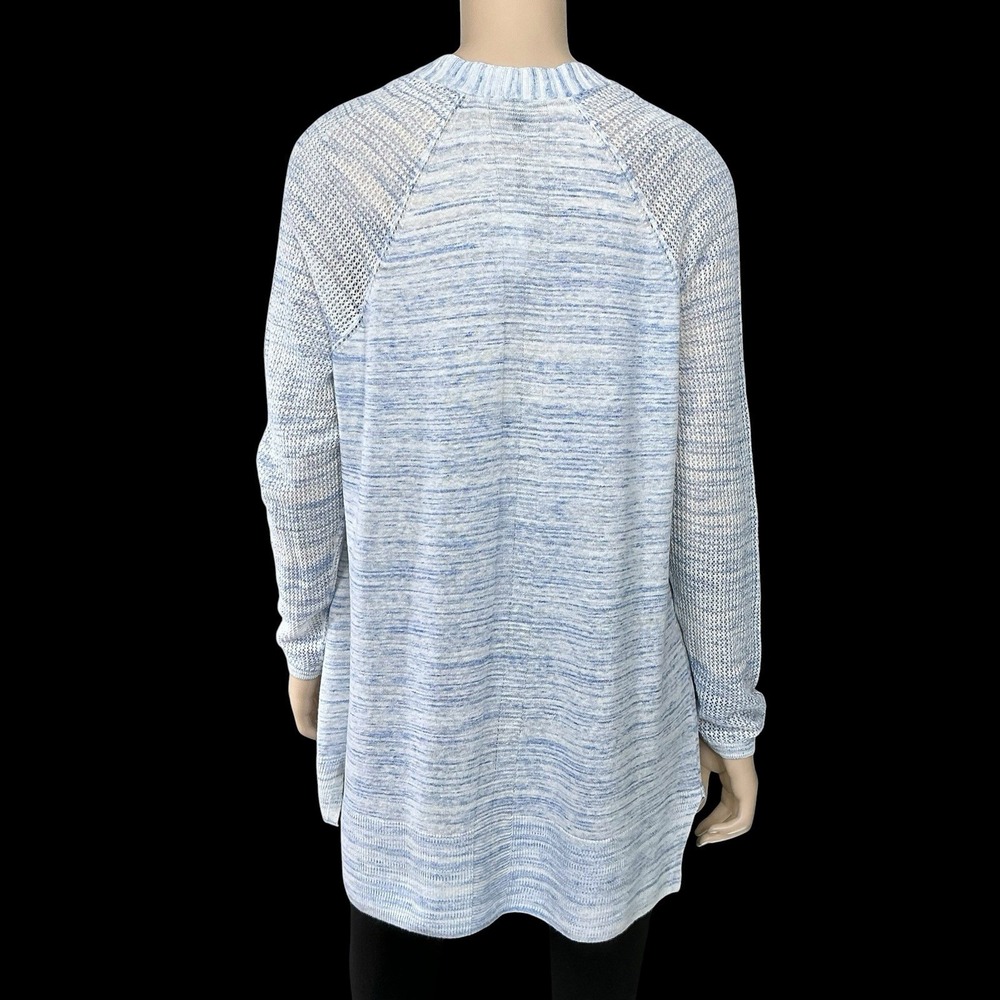 Talbots Cardigan Women Medium Blue Open Long Sleeve Knit Pockets NWT - Picture 4 of 15